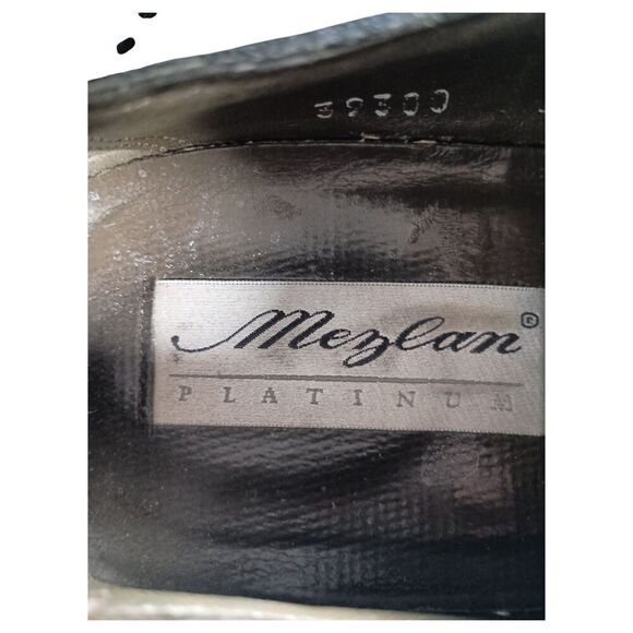 Mezlan Dress 13 Mens Black Genuine Lizard Derby Square Toe Lace Up Animal Print - Picture 6 of 12